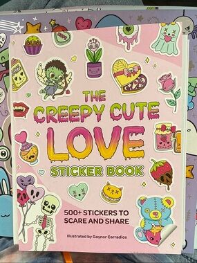 The Creepy Cute Love Sticker Book - Pink